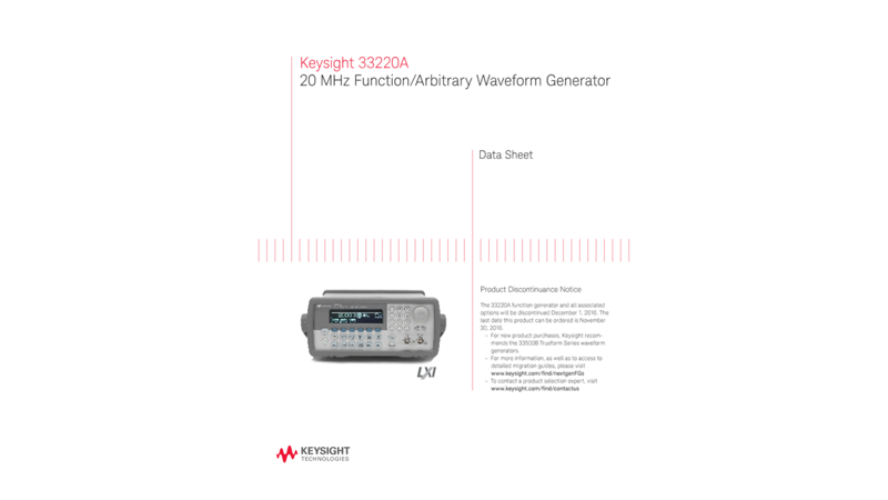 33220A 20 MHz Function/Arbitrary Waveform Generator